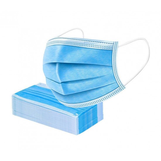 Set de 50 de bucati de masti cu 3 pliuri, 3 straturi