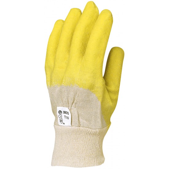 MANUSI DIN LATEX IMERSAT, GALBEN, REZISTENTE LA ALUNECARE