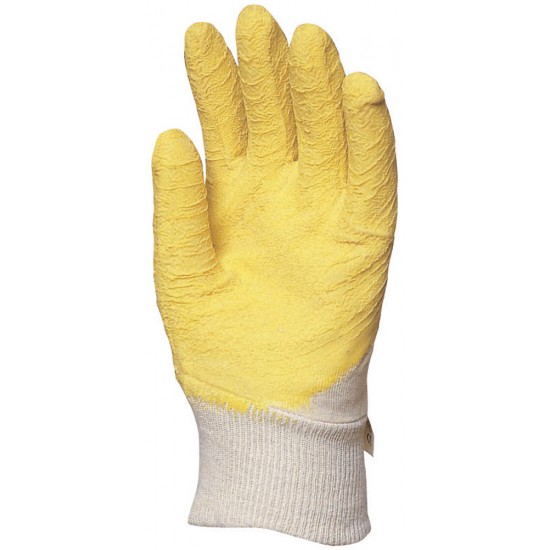 MANUSI DIN LATEX IMERSAT, GALBEN, REZISTENTE LA ALUNECARE