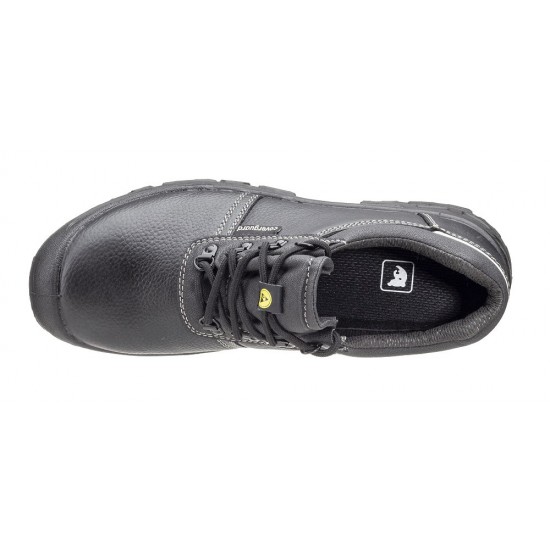 PANTOFI DIN PIELE NATURALA, CU BOMBEU METALIC SI LAMELA ANTIPERFORATIE, S3 SRC, AZURITE II