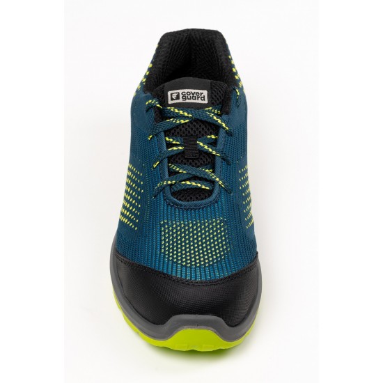 Pantofi de protectie MILERITE, S1P SRC, Albastru/ Verde/ Galben